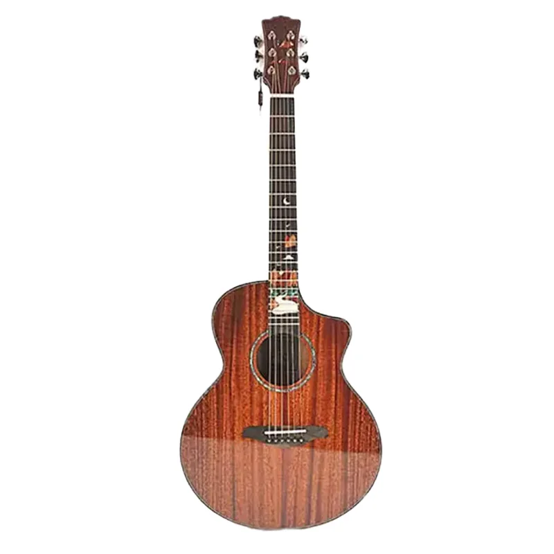

Farlley.Na Wholesale High Quality Travel Solid Koa End Cowboy Mahogany Acoustic Classic Guitars Solid Wood 41 Inch Strings for