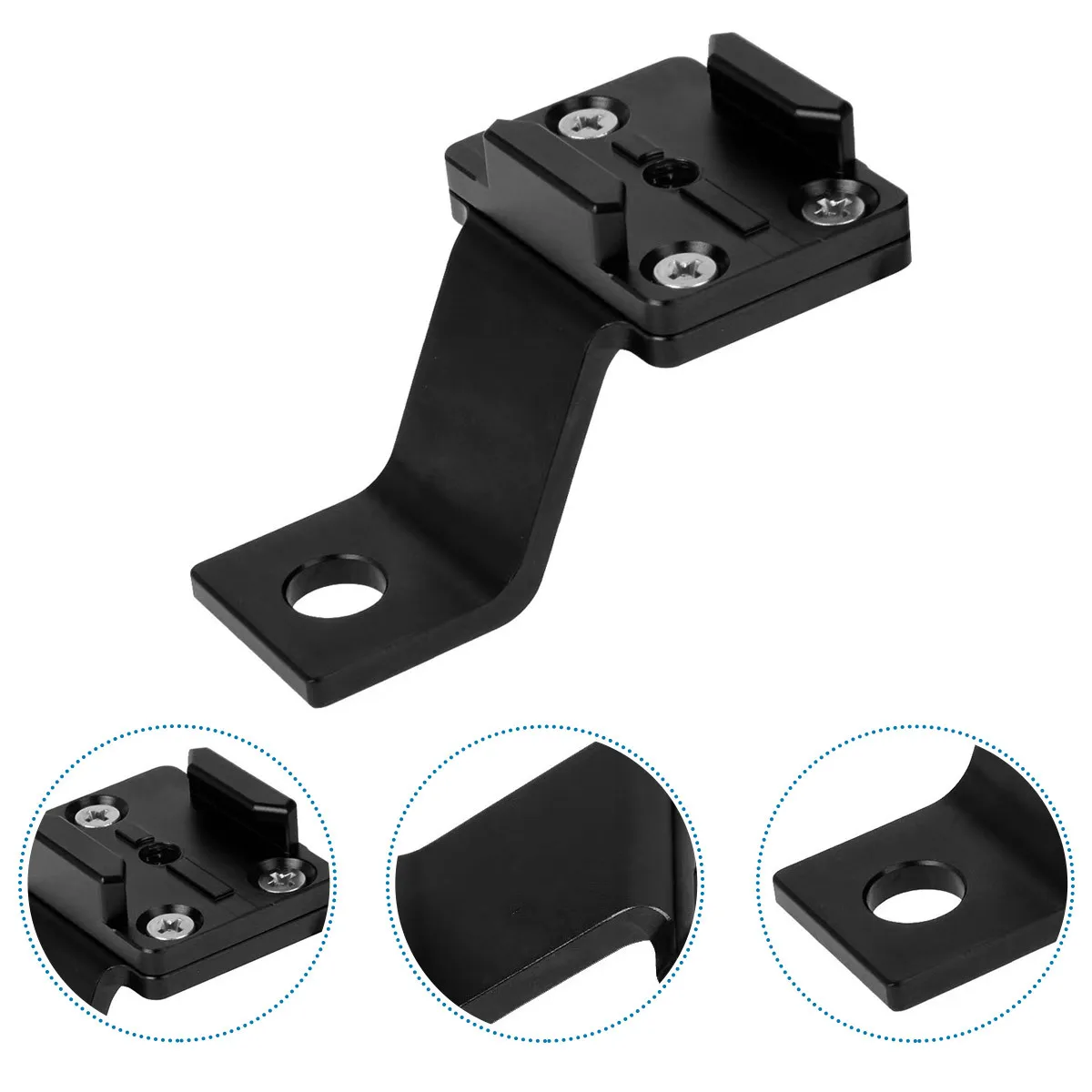 

Motorcycle Rearview Mirror Mount Strong Metal Construction Lightweight Small Size Secure Fit Action Camera Holder for Sports
