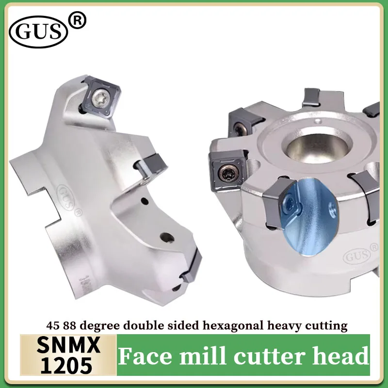 face-milling-cutter-head-snmx1205-double-sided-hexagonal-heavy-cutting-45-88-degree-chuck-for-snmx1205-insert-fmb-tool-holder