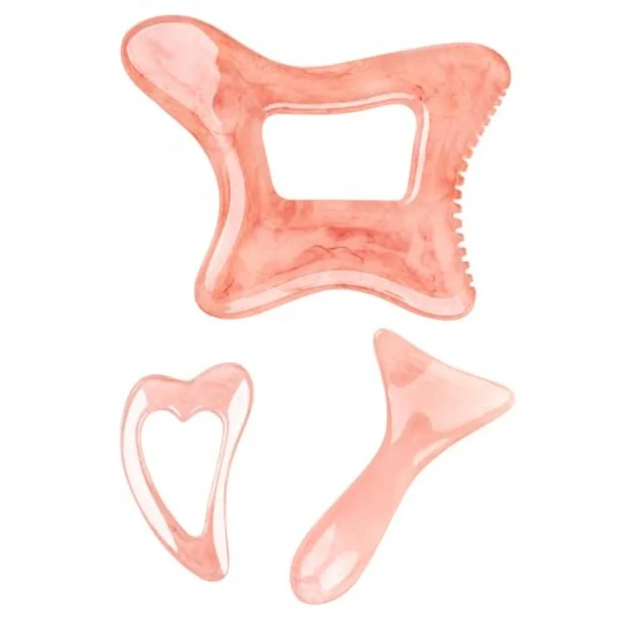 

3 PCS Large Body Gua Sa Tool, Resin Guasa ing Mas Tools Face Back Legs