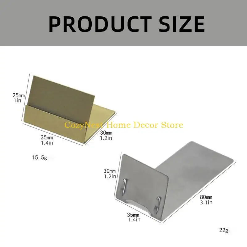 92mf 12pcs kartu meja berdiri Metal Holder Holder Rack Rack Room Accessories