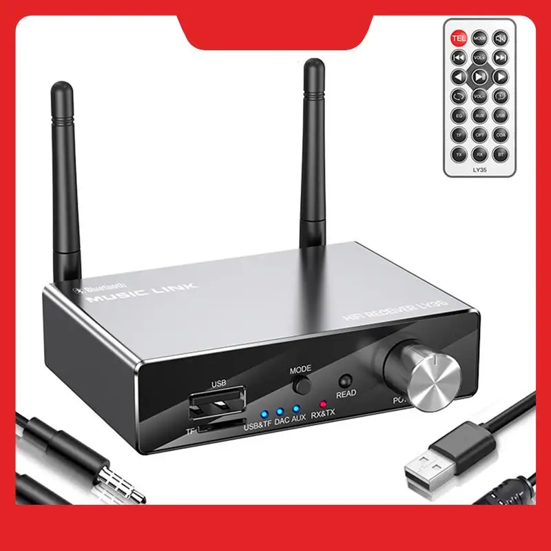 Bluetooth Receiver Transmitter Stereo Low Latency AUX 3.5Mm Jack Optical Wireless Music Audio Adapter Remote Control Kit