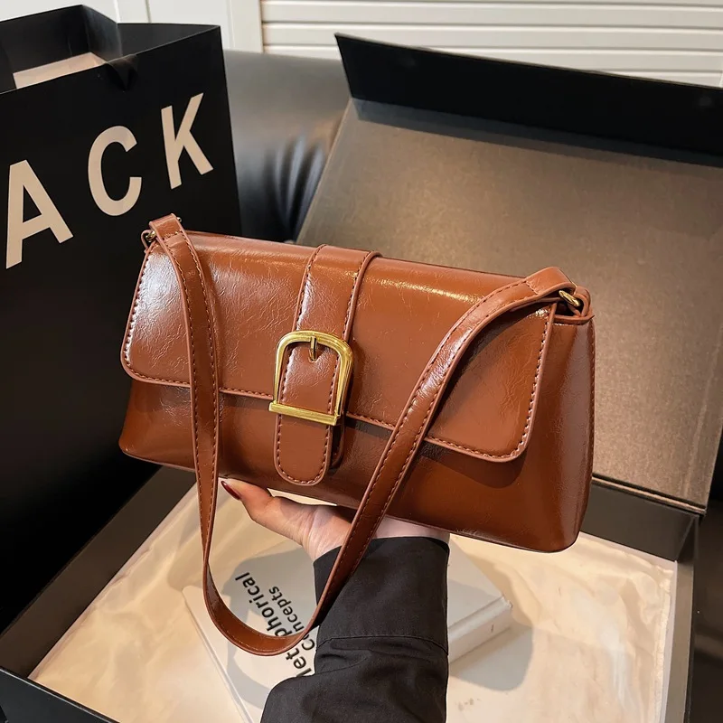 

Vintage Fashion Crossbody Bags Women Changeable Straps Pure Color Square Shoulder Messenger Bag PU Leather Clutch Designer Tote