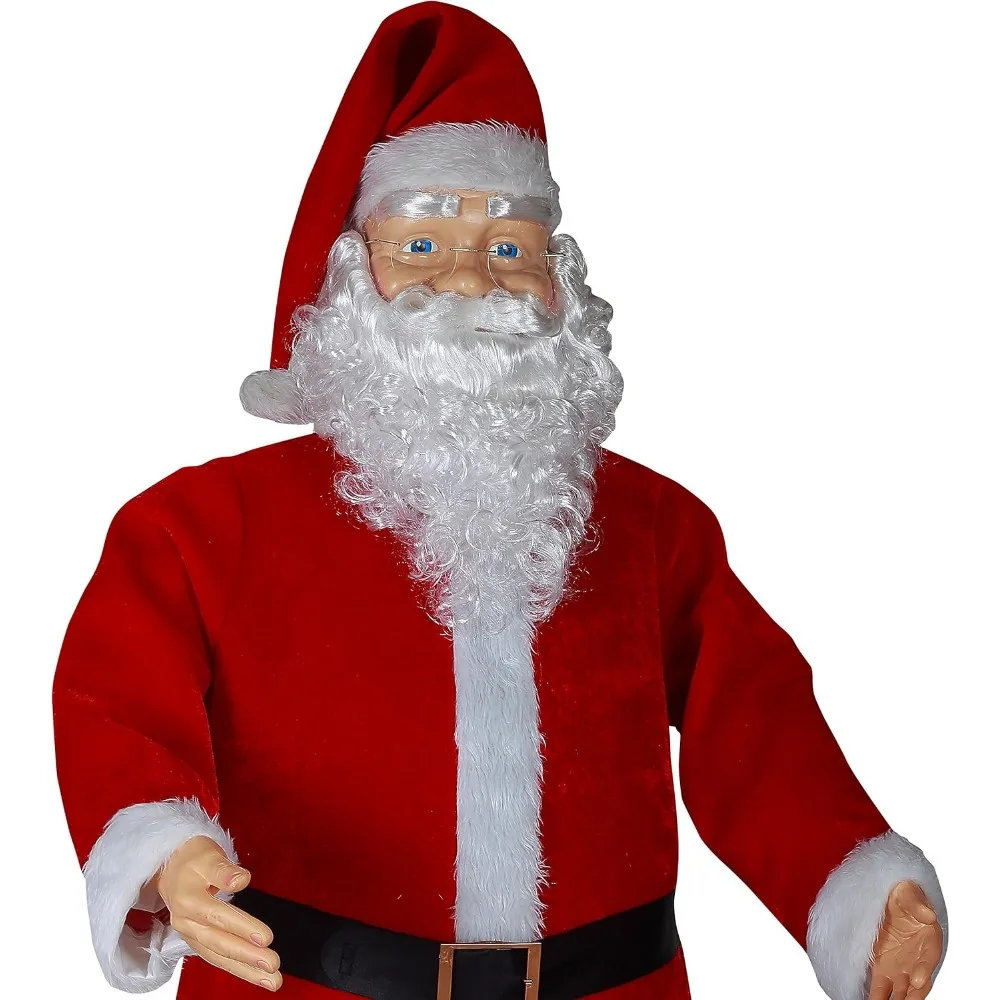 Life Size Animated Dancing Santa with Realistic Face