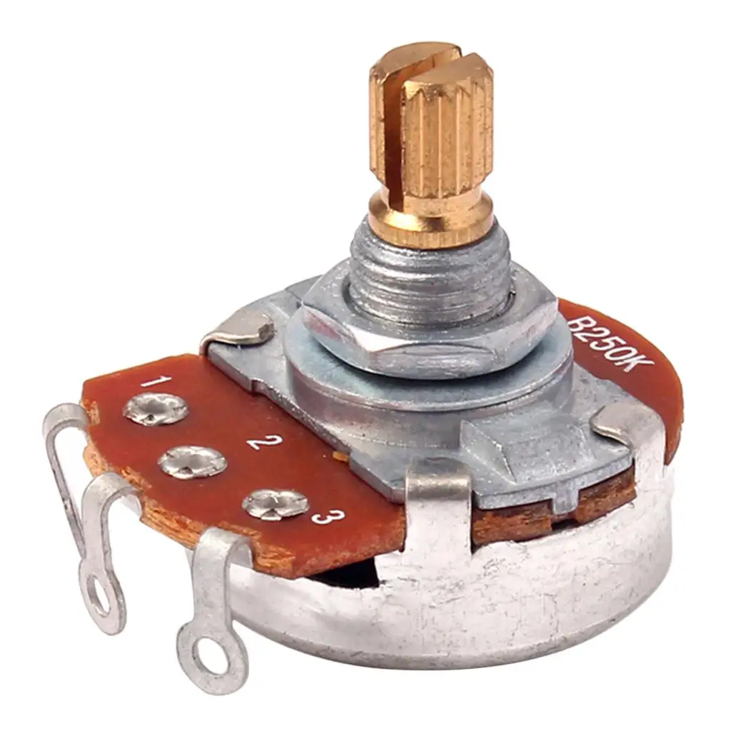 

5pcs/Lot Guitar Accessory Pot b250k Split Shaft Potentiometer Audio Key Tone