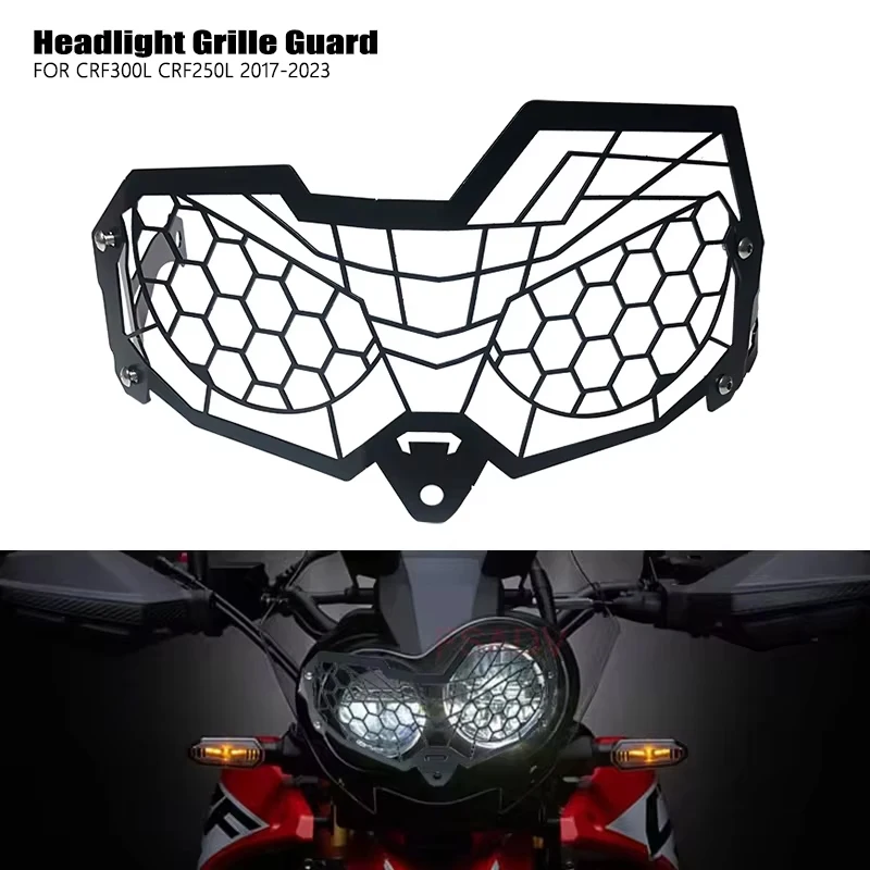 

Headlight Headlamp Grille Shield Guard Cover Protector For Honda CRF300L CRF250L Rally CRF 300L 250L Rally 2017-2023 2022 2021