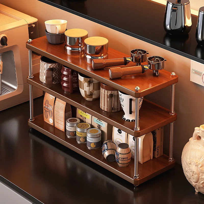 Teacup Storage Rack Kitchen Countertop Shelf Desk Desktop Small Water Cup Coffee Cup Multi-layer Display Cup Holder