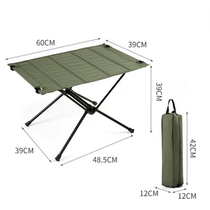 Mesa dobrável portátil ao ar livre e cadeira, mesa de piquenique ultraleve, mesa tática do veículo, churrasco, camping, viagem 6 principais vendas mesa e cadeira de camping - №3