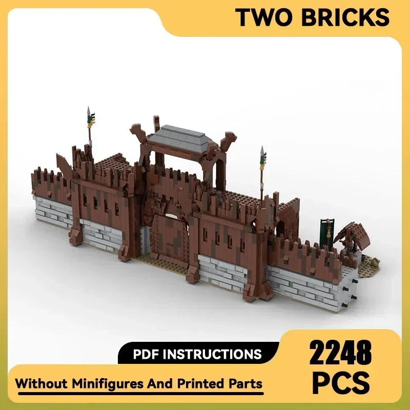 Anillos mágicos modelo de película Moc, bloques de construcción UCS Great Walls, tecnología Modular, regalos, juguetes de Navidad, conjuntos de bricolaje, montaje