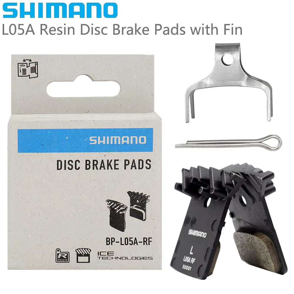 SHIMANO L05A Resin Disc Brake Pad with Fin Road MTB Bike for M8100 M7100 R9150 R7100 R8050 Original Bicycle Parts