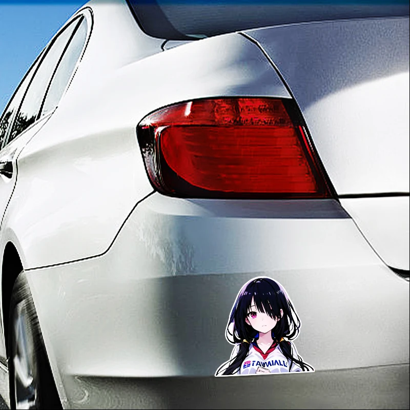 Creative JDM Japanese Anime Girl Car Sticker Decal Motorcycle Body Car Window Waterproof Reflective Car Sticker