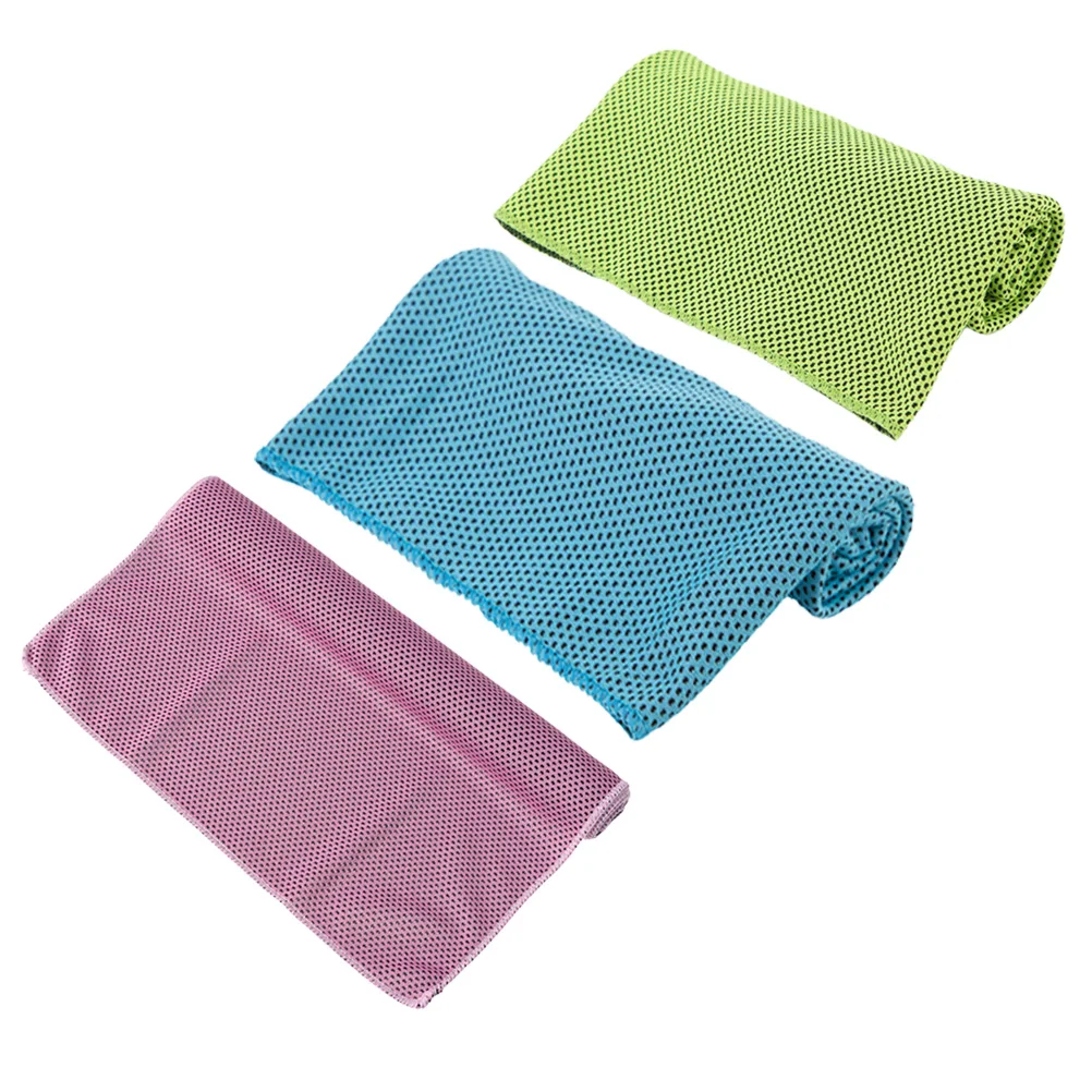 

3Pcs Quick-Drying Cooling Towels Ice Face Towels Breathable Soft Mesh for Outdoor Sports Yoga Fitness Quick-Drying Sports Towe