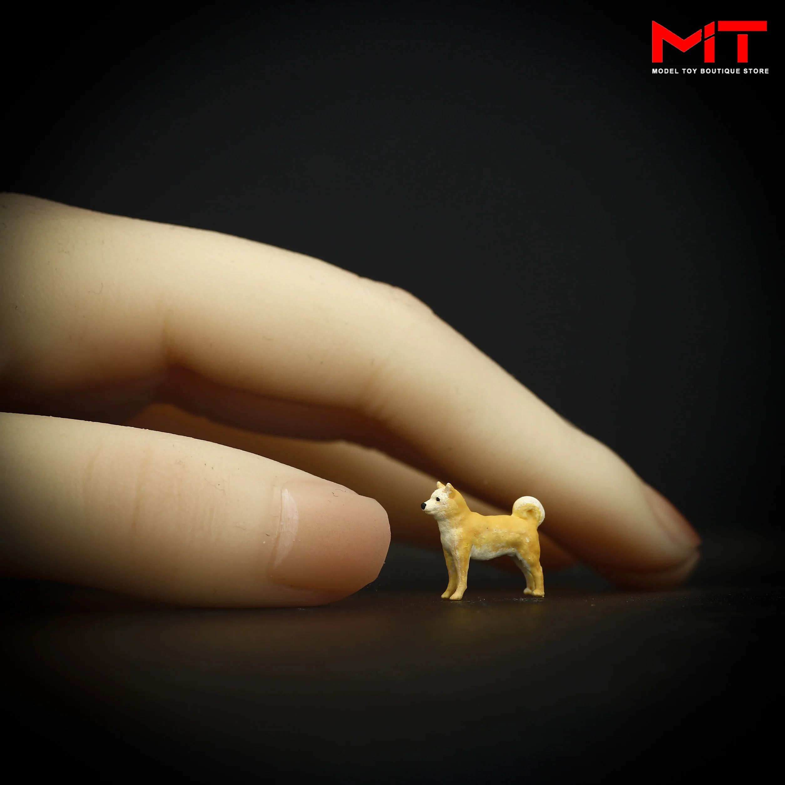 3D Print Figures L369 1/87 1/64 1/43 Pissing Dog Shiba Inu Funny Miniatures Figurine Doll Diorama Sand Table Scene Props Model