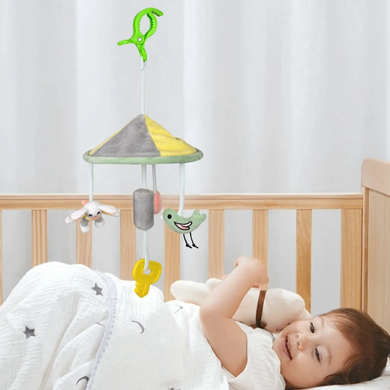 Infant Rattle Toy 0-12 Months Crib Hanging Music Box With Toy Bracket Bed Bell Car Seat Toy For Newborn