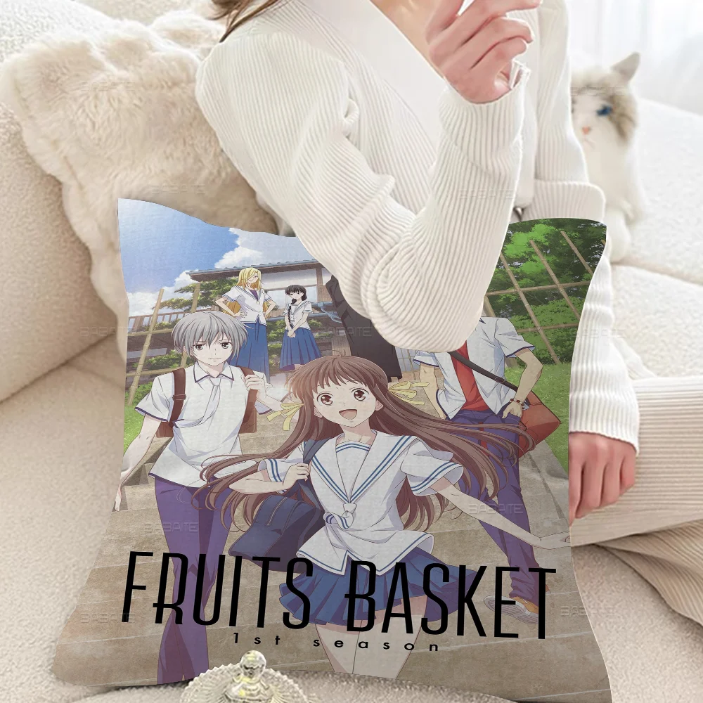 Anime Fruits Basket Cushion Cover 30x50 Polyester Sofa Cushions Decorative Throw Pillows Home Decoration Pillowcover