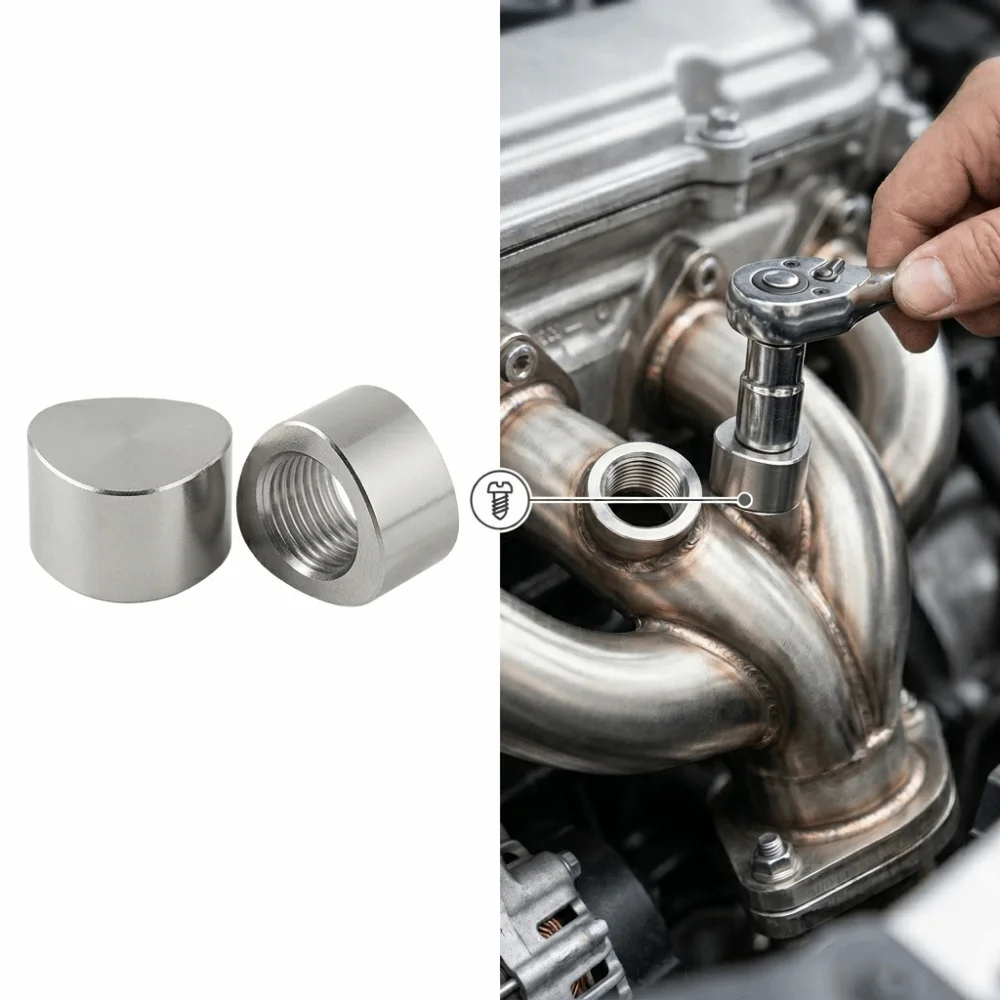 Stainless Steel Threaded Pipe Cap M18x1.5 Corrosion Resistant Pipe Plug Nut Secure Seal Machined Finish Internal Thread Cap