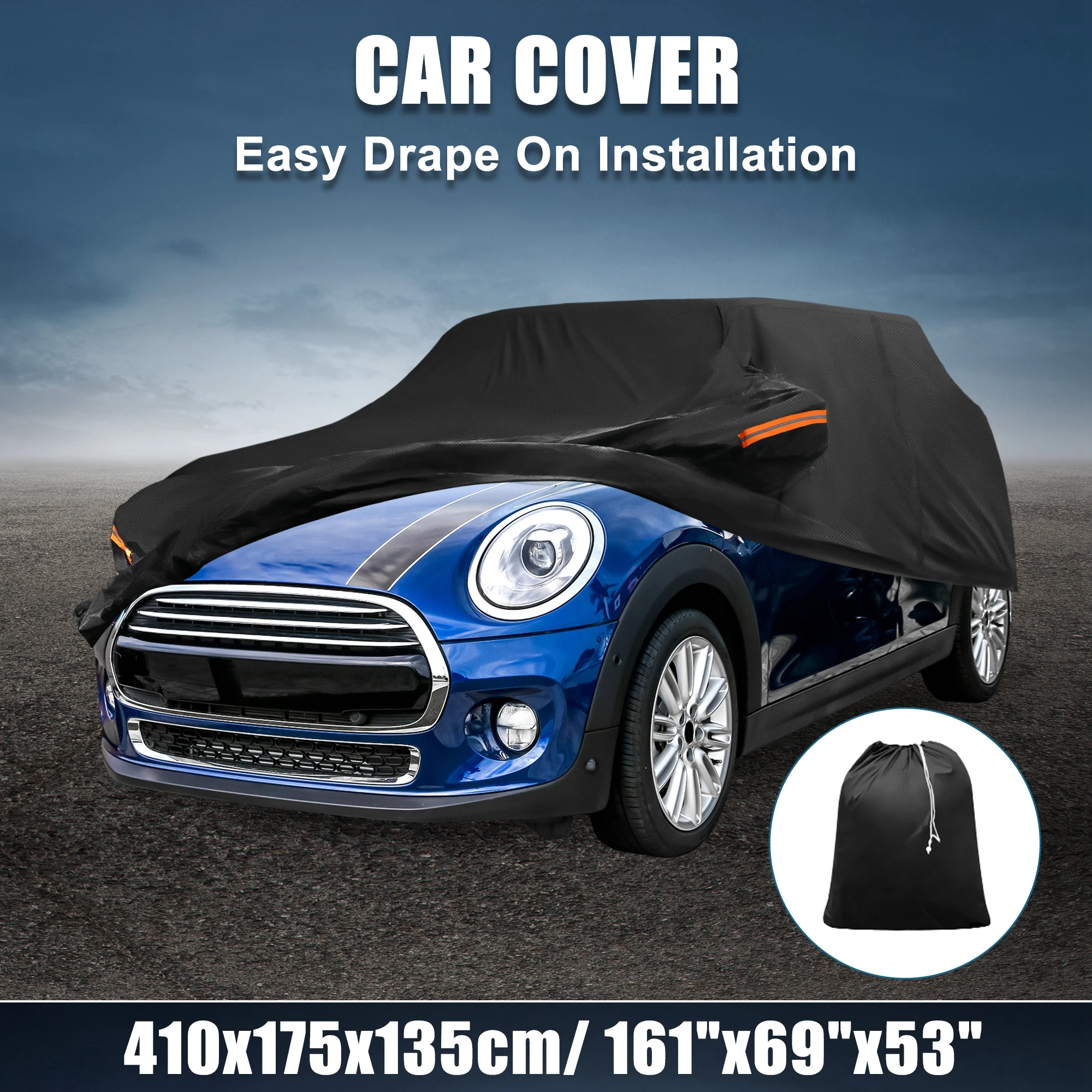 

Motoforti 1-комп. водонепроницаемый автомобильный чехол для внедорожника для Chevy Camaro 2010-2021, черный на молнии