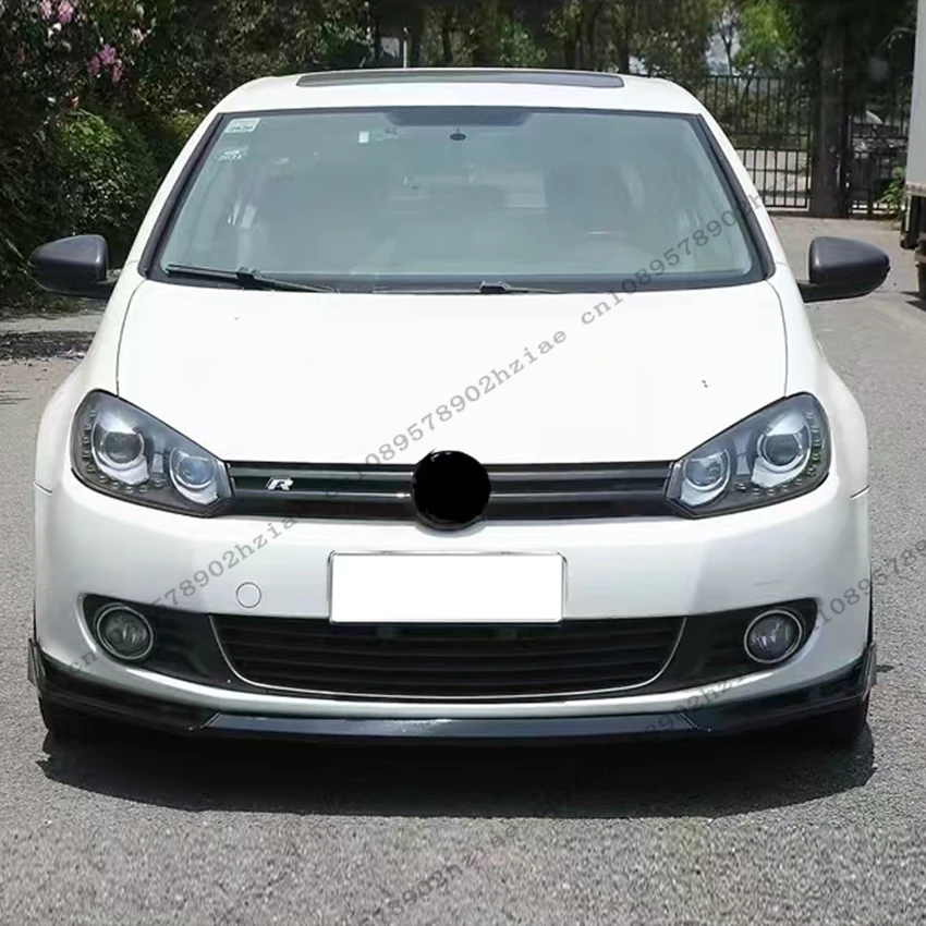 ماكستون نمط الجبهة الفاصل الشفاه لشركة فولكس فاجن MK6 جولف 6 TSI TDI MPI 2008-2013 القياسية شفة ممتصة للصدمات ترقية ضبط الأسود اكسسوارات ABS #3