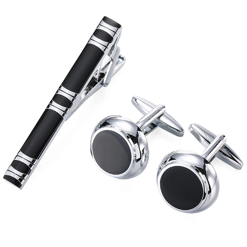Classic men\'s French shirt cufflinks tie clip lucky clover plum blossom rose cuffs button clip business suit accessories jewelry