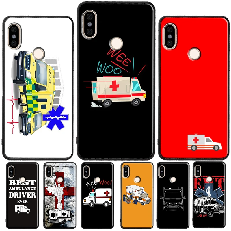 EMT EMS Ambulance For Redmi Note 11 Pro Phone Case For Redmi Note 10 Pro 7 8 9 Pro 10S 9S Redmi 10 9A 9T 9C