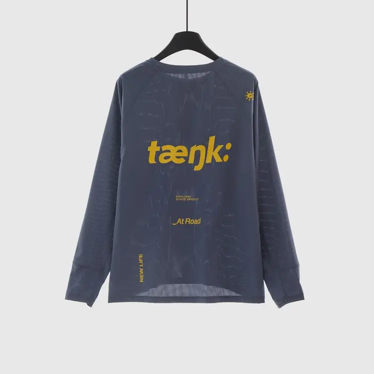 تي شيرت أنيق بأكمام طويلة للجنسين ماص للرطوبة في الهواء الطلق وقميص داخلي رياضي، قميص أساسي بأكمام طويلة سريع الجفاف في الهواء الطلق #6