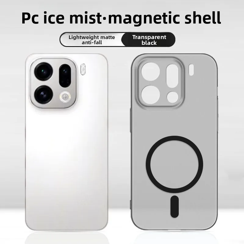 

For OPPO Find X9 Pro Case Frosted Transparent Magnetic PC Skin-friendly Cover For OPPO Find X 9 Pro Shockproof Bumper Funda