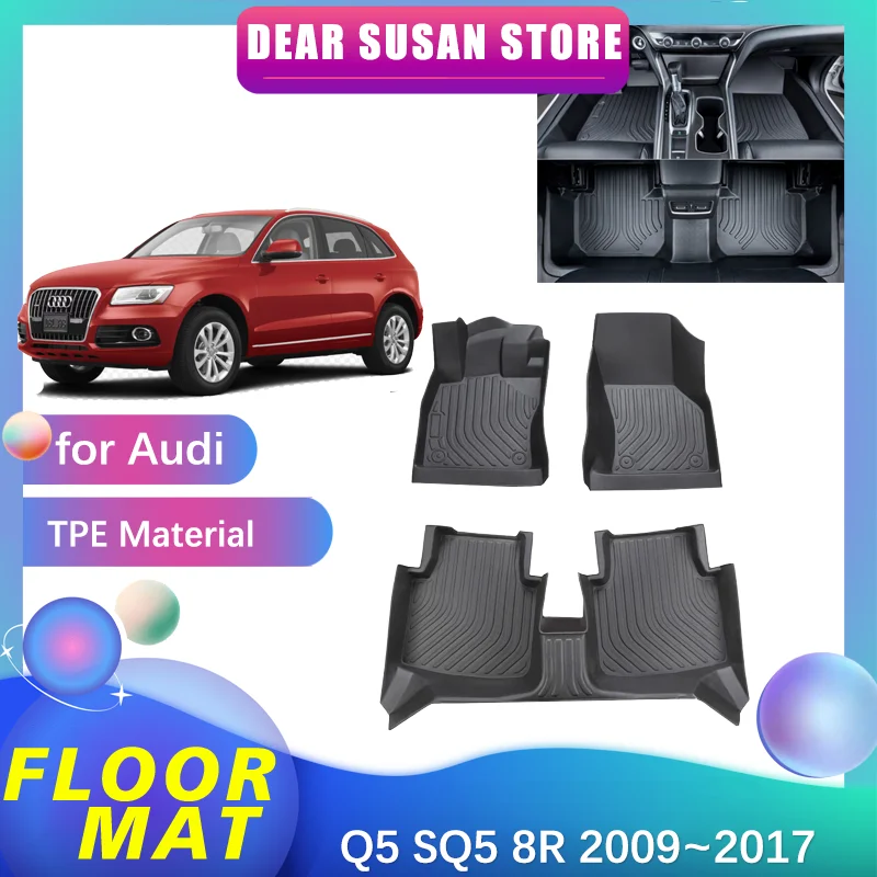 

Car Floor Mat for Audi Q5 SQ5 8R 2009~2017 2010 2011 Interior Part Special Foot TPE Liner Carpet Pad Custom Cover Rug Accessorie