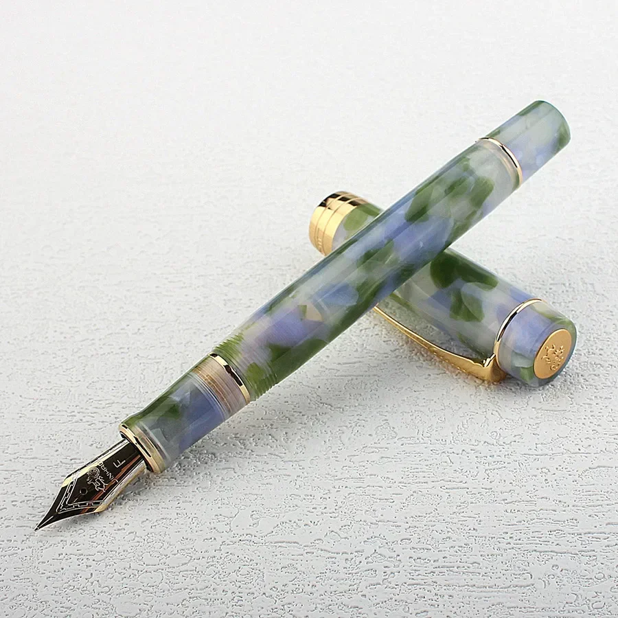 Imagem -02 - Jinhao Centennial Fountain Pen Cor Bonita Clipe Dourado f Nibs Conversor Escola Escritório Escrita Suprimentos Canetas de Tinta de Presente 100 Pcs