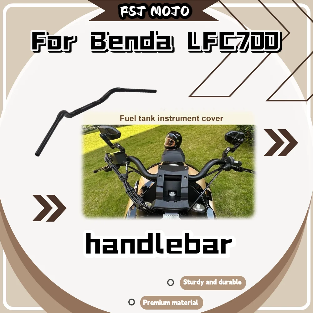 For Benda LFC 700 Retro Cruise Handlebar Kit, Carbon Steel Small Lightning Bar Rearward Shift Modification Parts