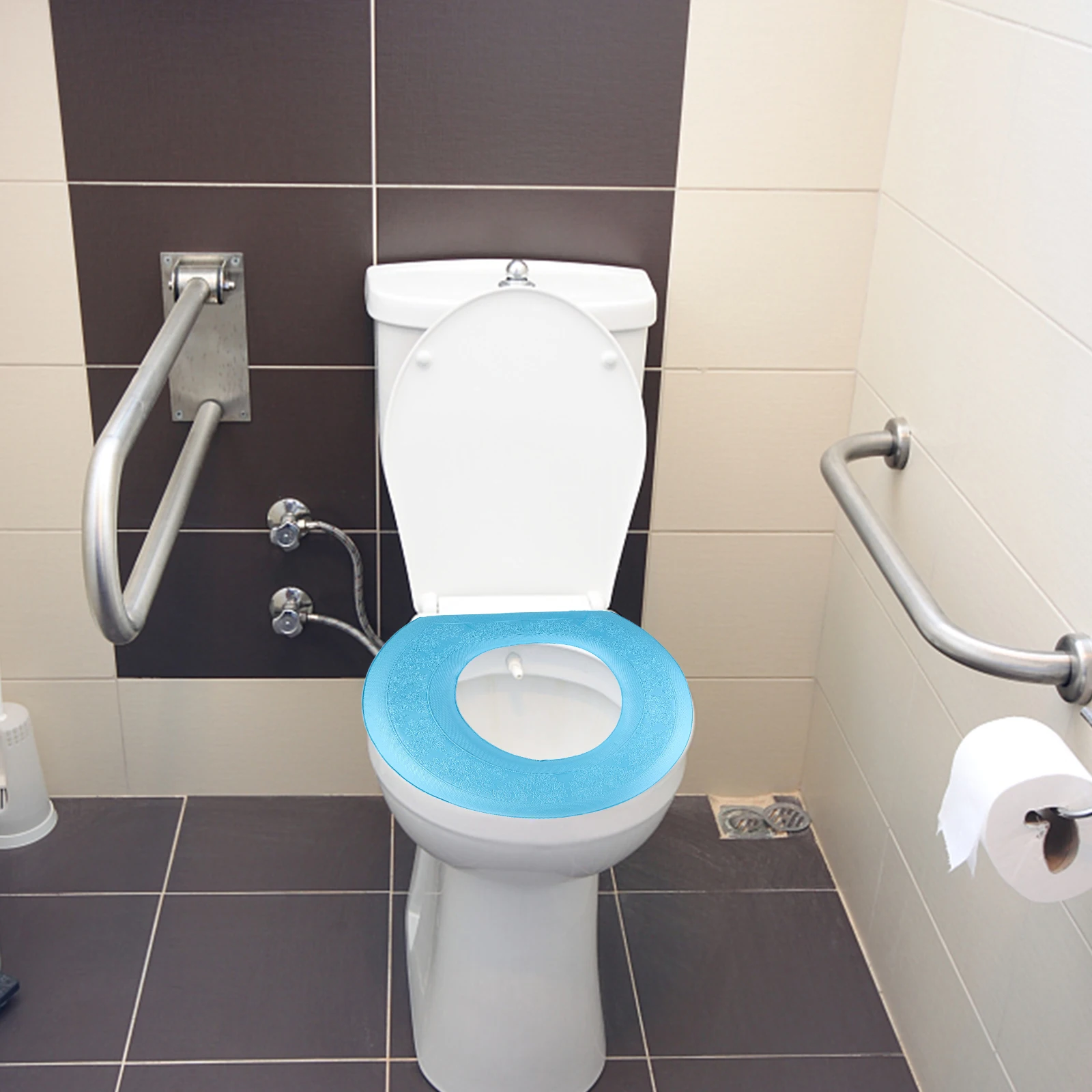 

Eva Self-Adhesive Thickened Waterproof Potty Cushion Comfortable Fabric Summer Use Seat Ring Thicken Toilet Cover For Home