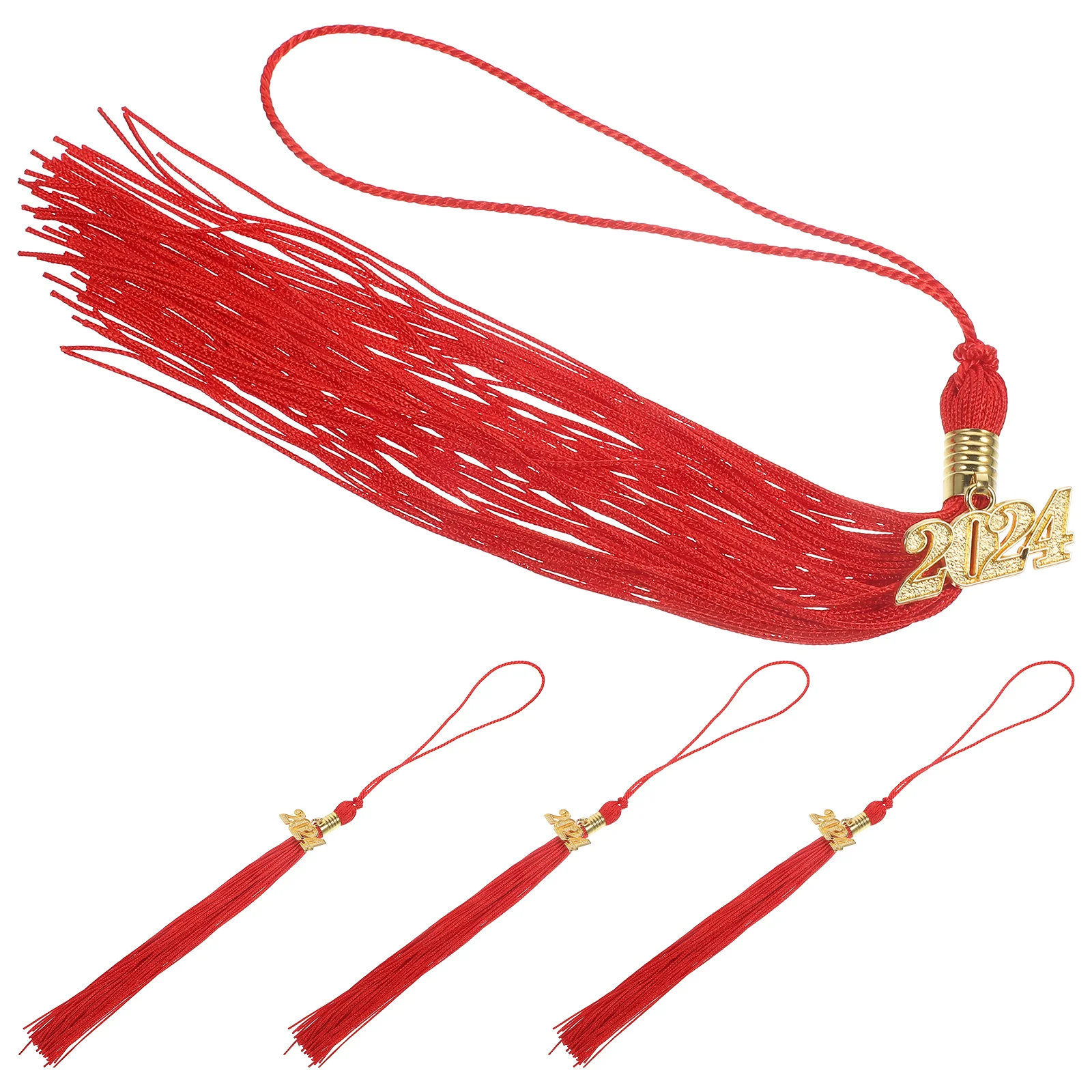 

4Pcs Graduation Cap Tassels 2024 Decorative Charm Pendants Ceremony Photography Keepsake Souvenir Graduation Accessories