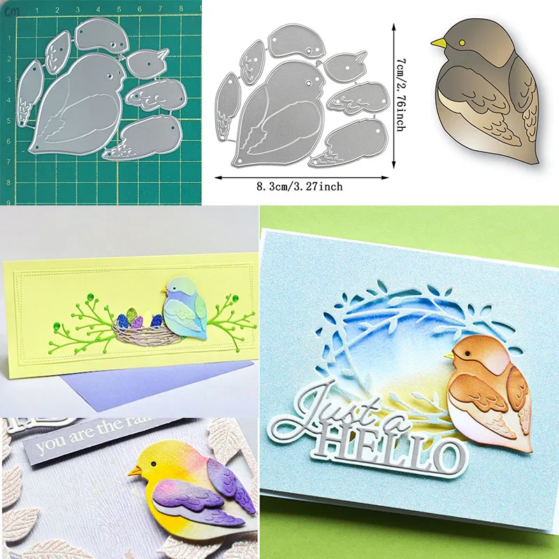 Cute Birdie Cutting Dies, Dies Scrapbooking New Arrival 2024 for DIY Decoration Card Making Photo Album Christmas Stencil