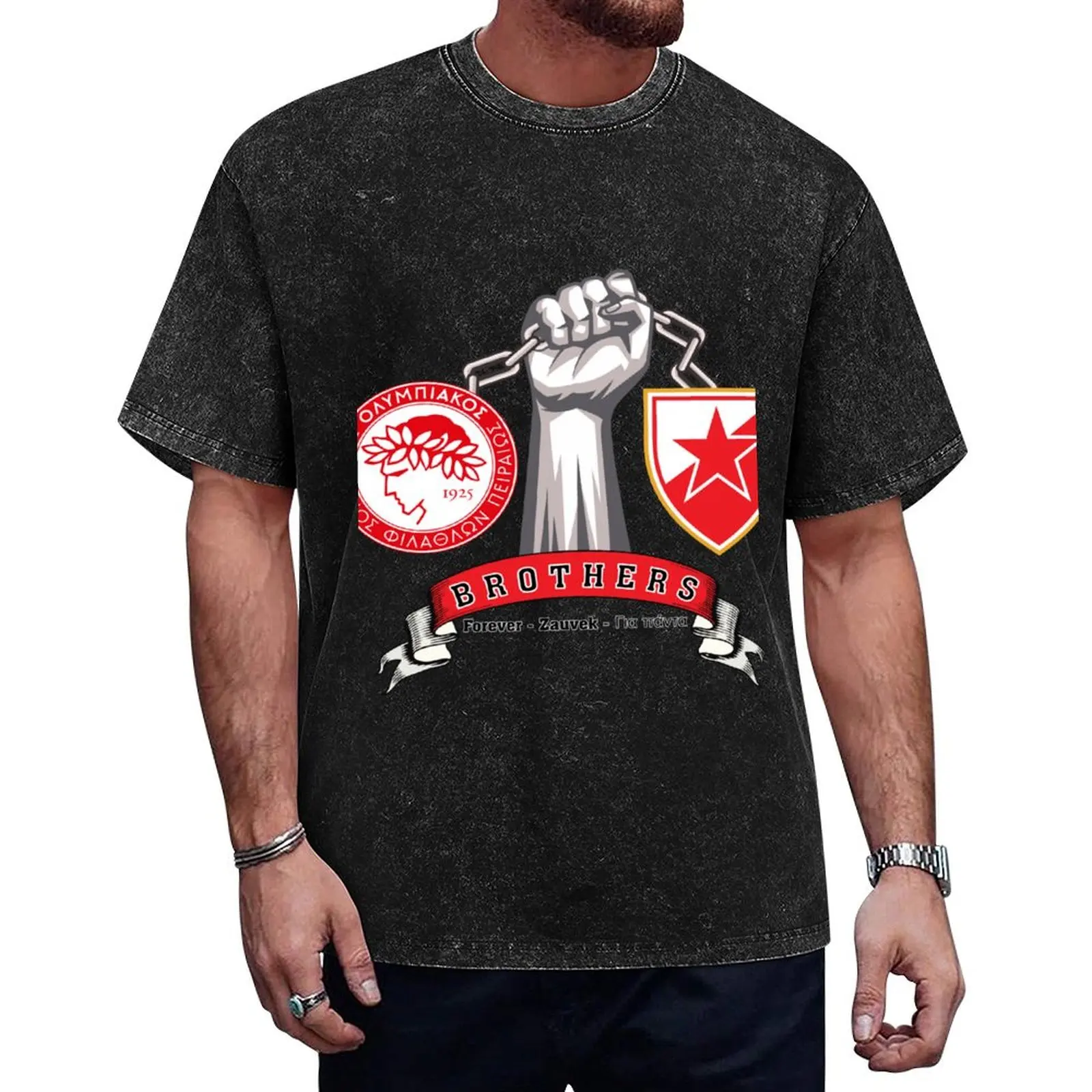 

Olymakos - футболка Red Star Brothers, быстросохнущие баскетбольные футболки с рисунком, простые футболки для мужчин