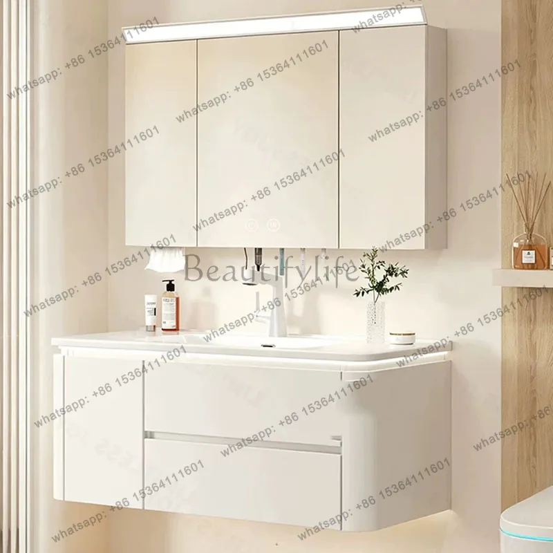 YJ Over Mirror Bathroom Cabinet Wall Storage Organizer Makeup Decorations Cupboard Skincare Perfume Archivadores Trendy Furnitur