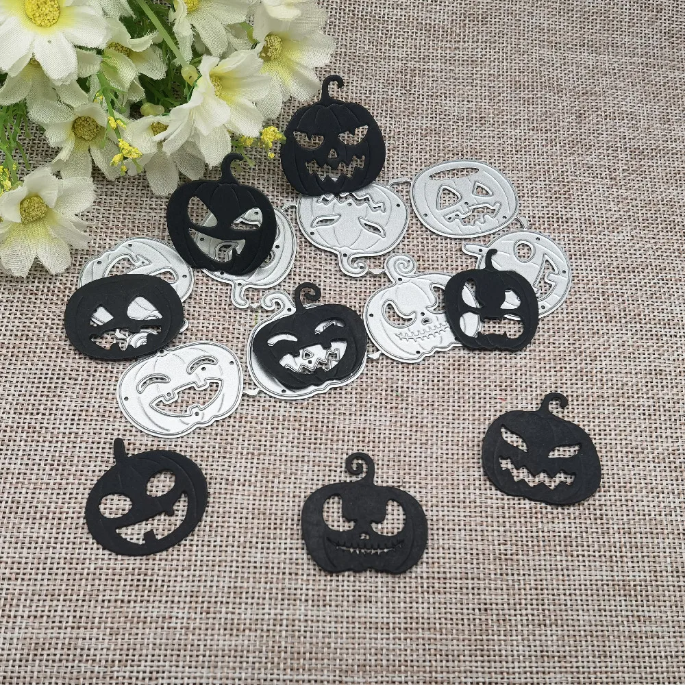 8pcs Halloween Pumpkin Metal Cutting Dies Stencils For DIY Scrapbooking Decorative Embossing Handcraft Die Cutting Template