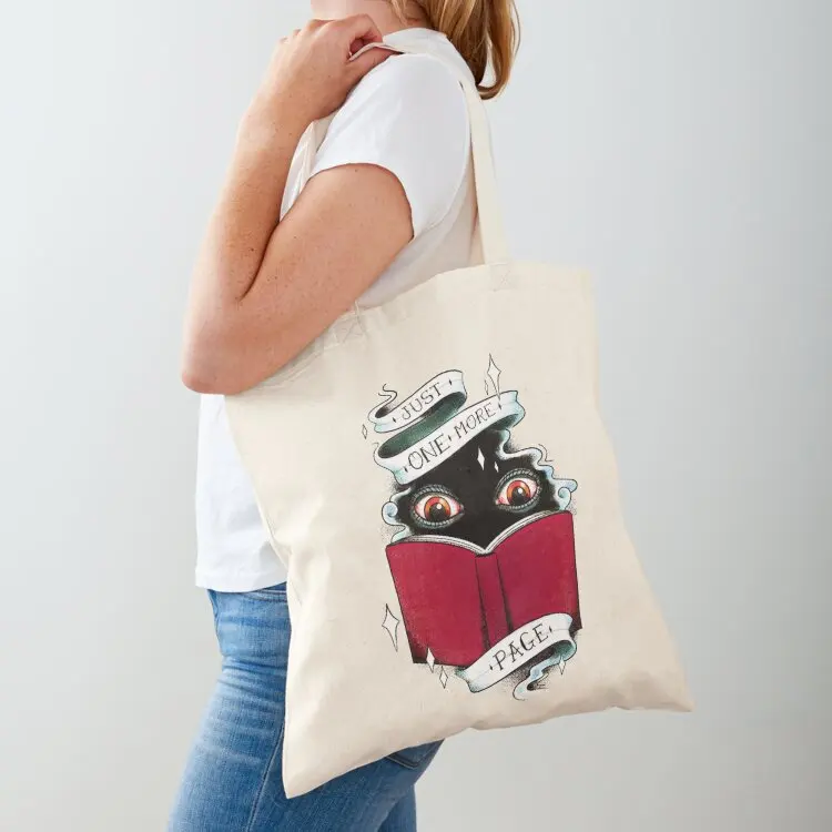 

Сумка-шоппер One More Page Tote Bag из ткани на заказ, женская сумка для покупок, женская сумка-шоппер