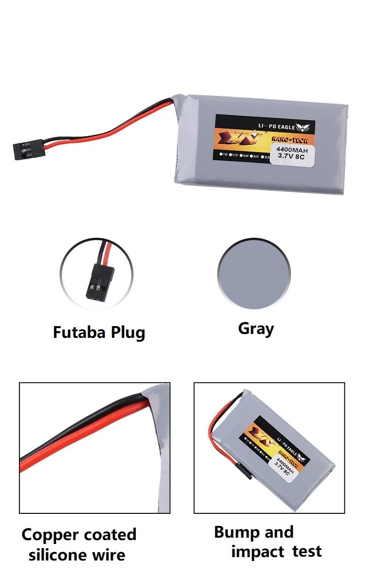 For GRAUPNER MZ-18 MZ-24 Remote Controller Battery 8C 3.7V 4400mah Lipo Battery MZ18 MZ 24 Remote Control Panel Batteries 3.7v