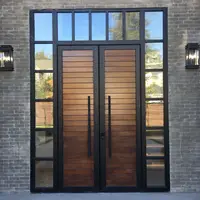 High End Villa Aluminum Alloy Entrance Door Bulletproof Heavy Duty Finished Security Doors Long Lasting and Durable Hinged Doors 3