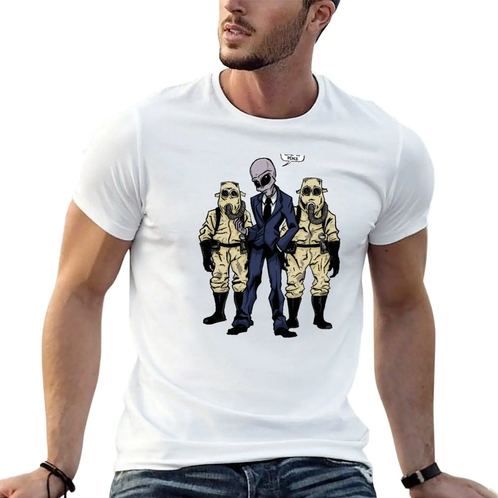 T-shirt décontracté pour homme, Ambassador X - We Do Not Come in Peace