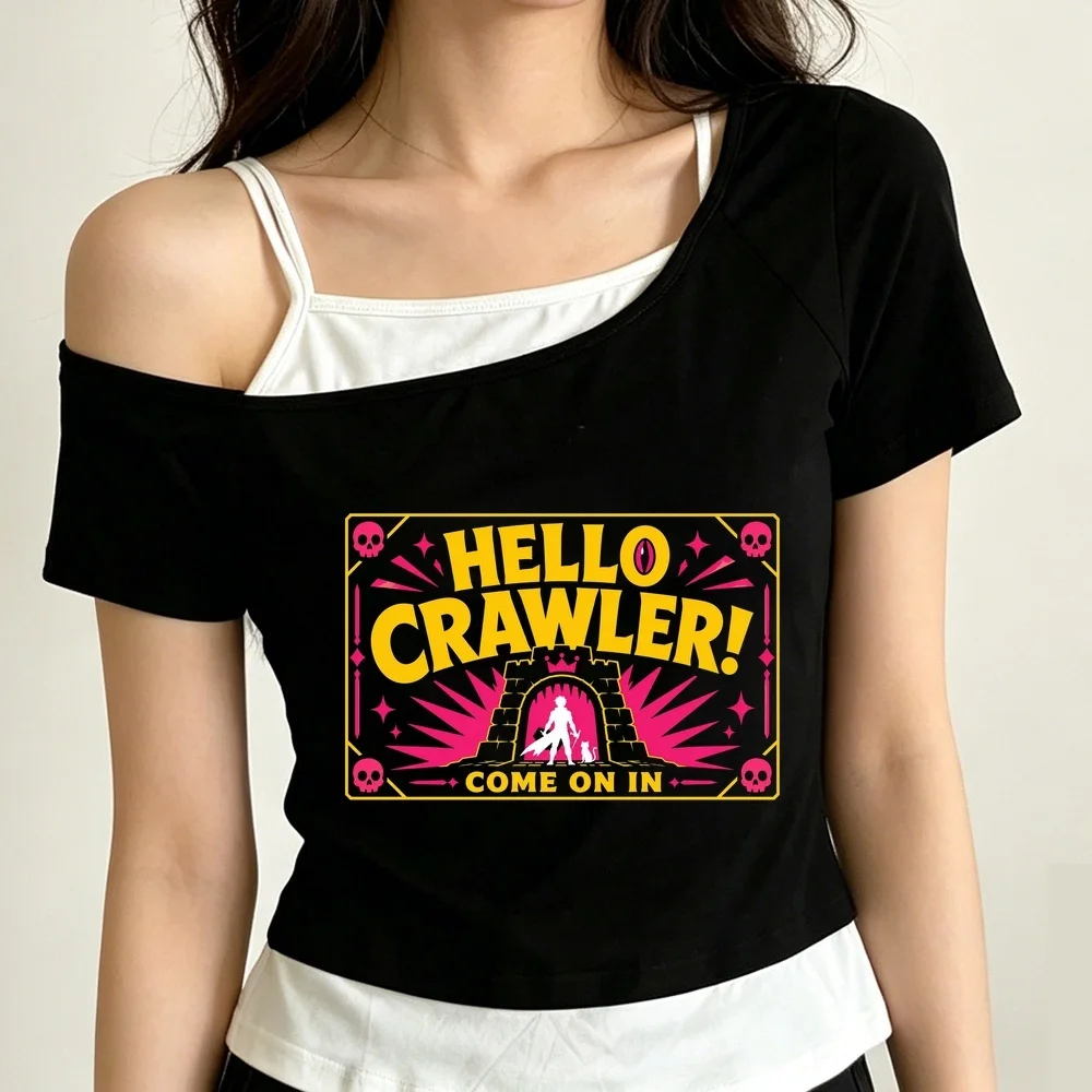 Dungeon Crawler Carl crop top teen alternative  baddie kawaii summer dollette t-shirt clearance sales scene  grunge dollette y2k