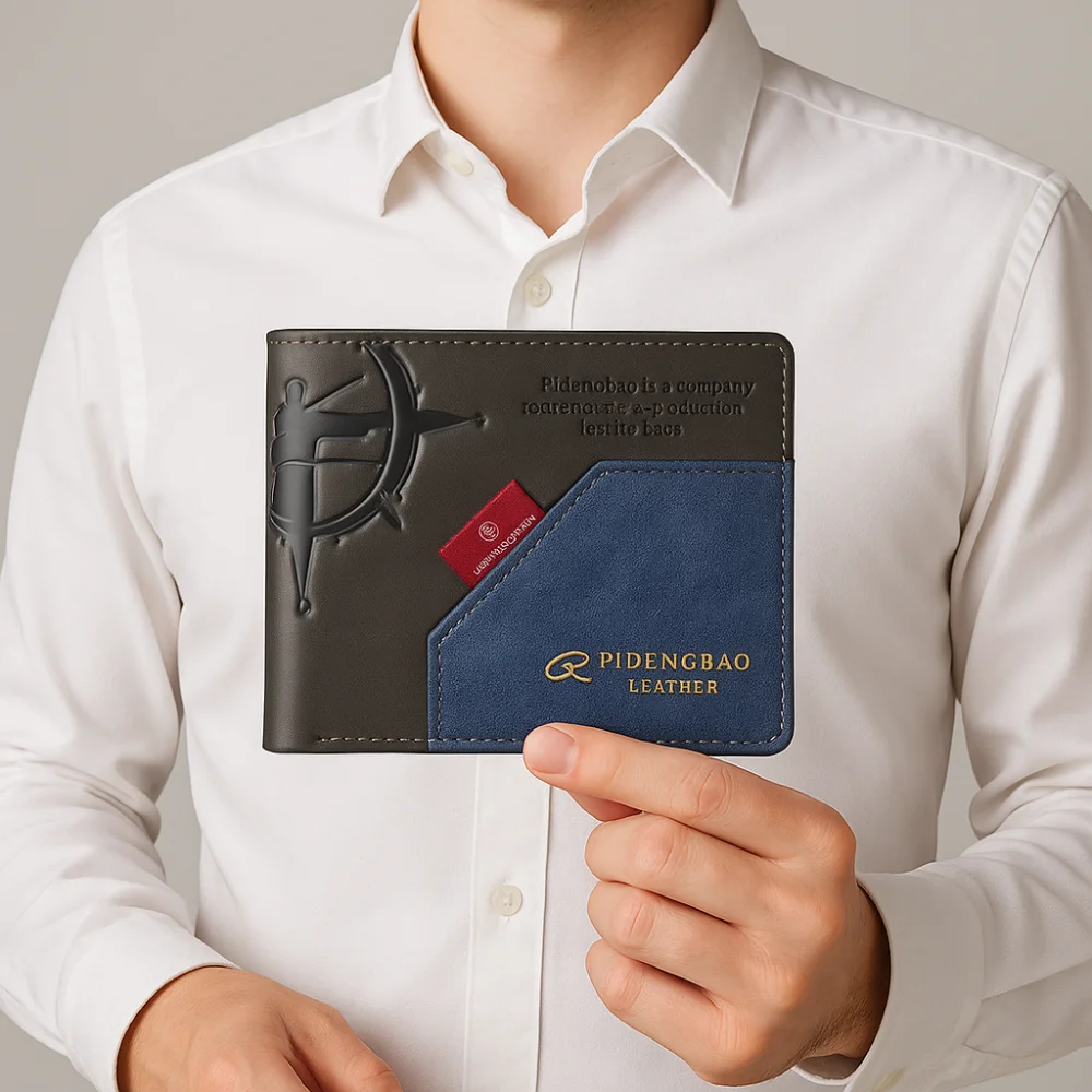 

Portable PU Leather Men's Short Purse Leisure Contracted Two Fold Wallet Soft Urban Recreational Male Coin Pocket Travel