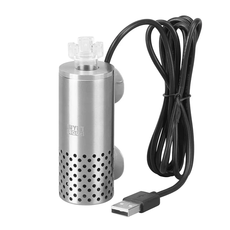 Planted Aquarium Electric Oil Removal Film Fish Tank Stainless Steel USB Filter Self-priming Floating Head Oil Film Processor view 5