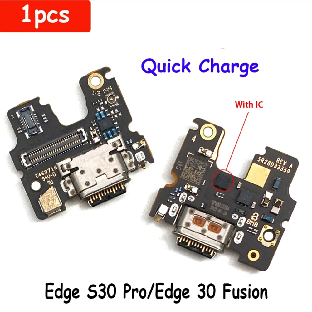 Tested For Moto Edge 30 Fusion / S30 Pro USB Port Charger Dock Plug Connector Charging Board FLex Cable Mic Microphone Board