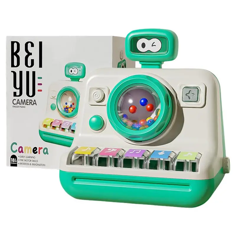 Kid Keyboard Toy Camera Shape Light Up Musical Toy Learning Activities Musical Instrument Educational Toys For Kids Ages 0-3