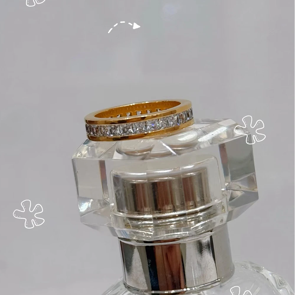 جديد الذهبي 925 فضة منحني عادي ولانهائي الحب والبيضاوي الساطع حلقة مزدوجة رومانسية زوجين تاريخ مجوهرات هدية