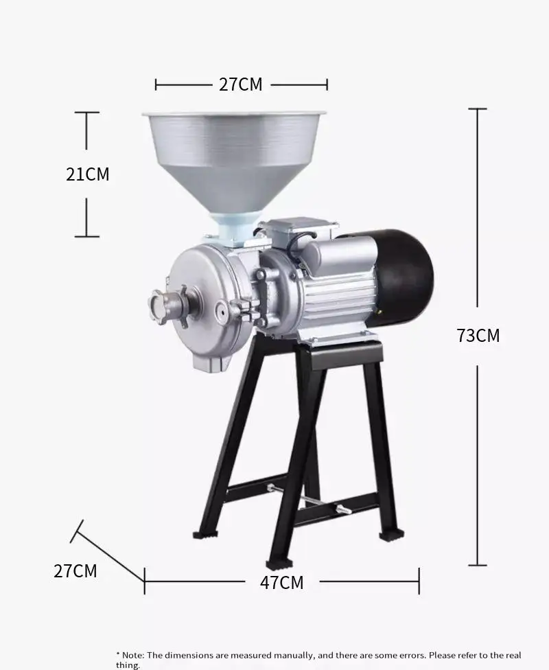 220V Electric Grinding Machine Powder Grain Spice Corn Crusher Household Commercial Wet and Dry Food Grinder Mill Flour