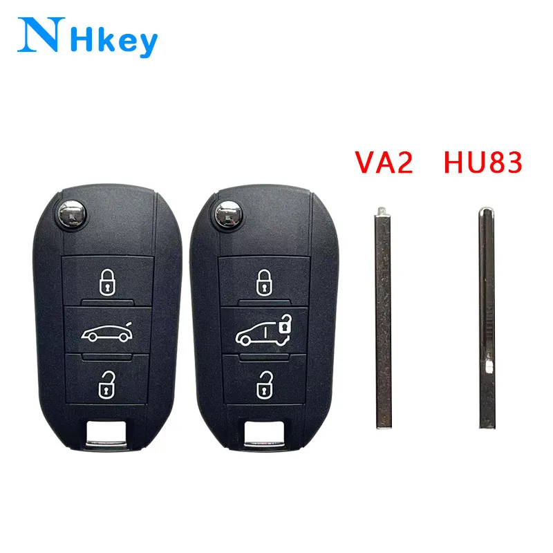 Ключ NH HU83/VA2 Blade 3Button NCF296xM Filp дистанционный автомобильный ключ для Citroen Aircross C3 C4 Cactus Berlingo седан/SUV 4A чип 433 МГц ﻿