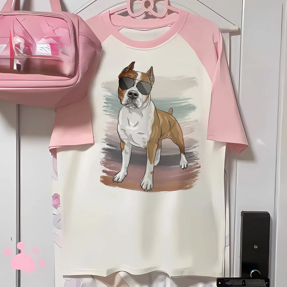 Amstaff top damski nowoczesny styl mieszanka tshirt damski odzież harajuku