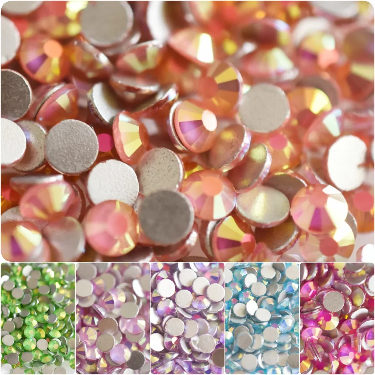 Misty Series 1440PCS SS16 Glass New Mistyrose MistyGreen FlatBack strass decorazioni per unghie Glitter Diamond Part Supplies