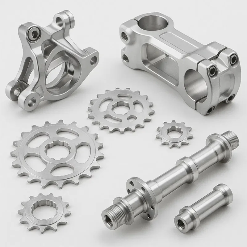 Custom CNC Machined Aluminum Gear Sprocket Shaft Clamps Mount Bracket for Industrial Use